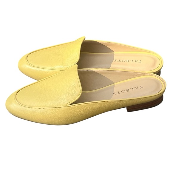 Talbots NWOT yellow slip on leather loafers Made in Brazil classic preppy - Picture 1 of 9